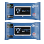 Victory Body Wipes (50 Count) Post-Workout Wipes with Tea Tree & Eucalyptus Essential Oils